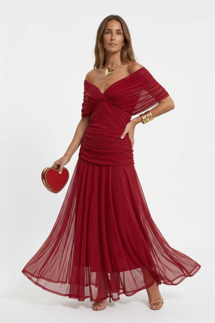 Amber | Long Dress with V-Neckline
