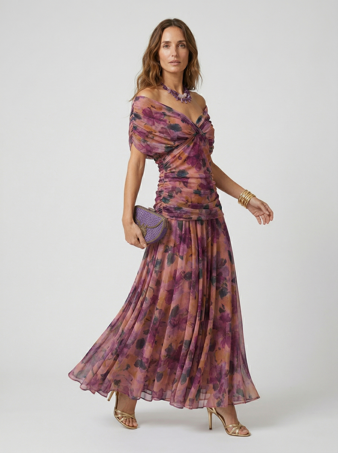 Amber | Long Dress with V-Neckline