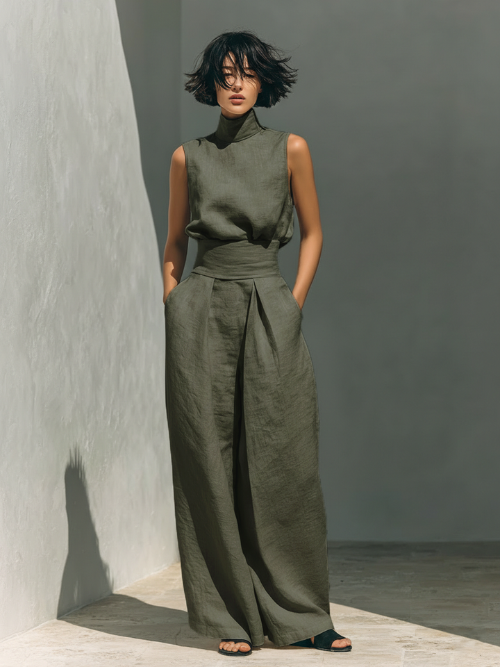 Venancia | Minimalist Set Top and Wide Pants
