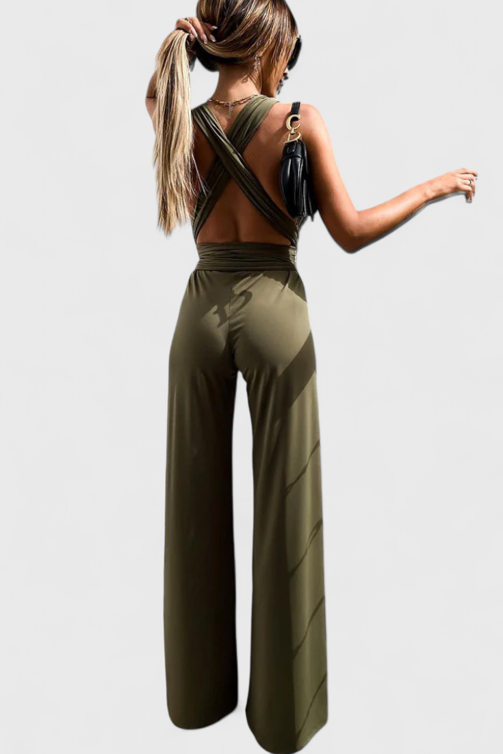Ivana | Wide-Leg Jumpsuit with Crossed Back