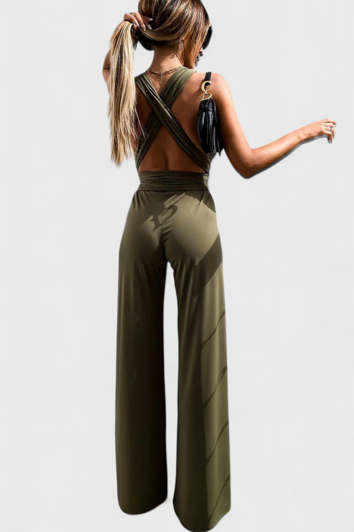 Ivana | Wide-Leg Jumpsuit with Crossed Back