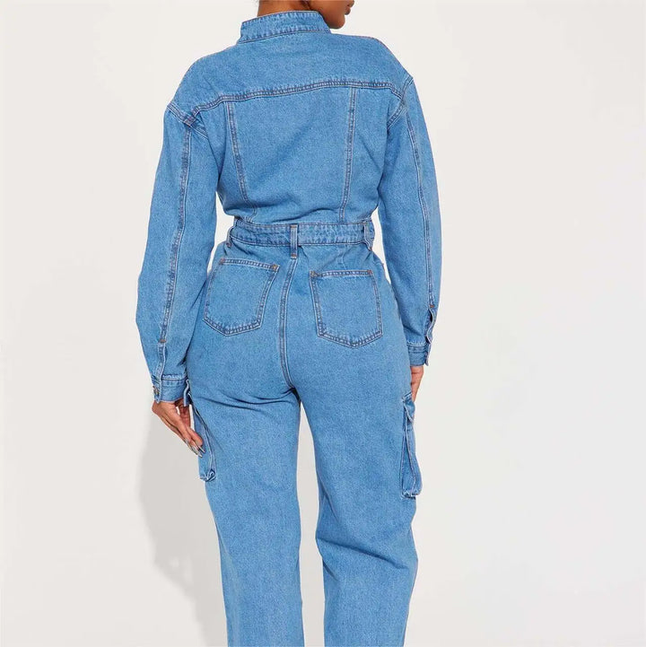Eva | Elegant denim jumpsuit