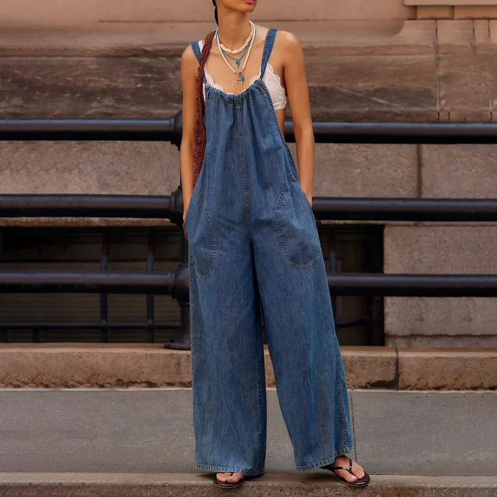 Marina | Women's Casual Denim Jumpsuit