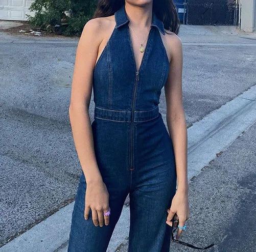Andrea | Elegant Women's Denim Jumpsuit