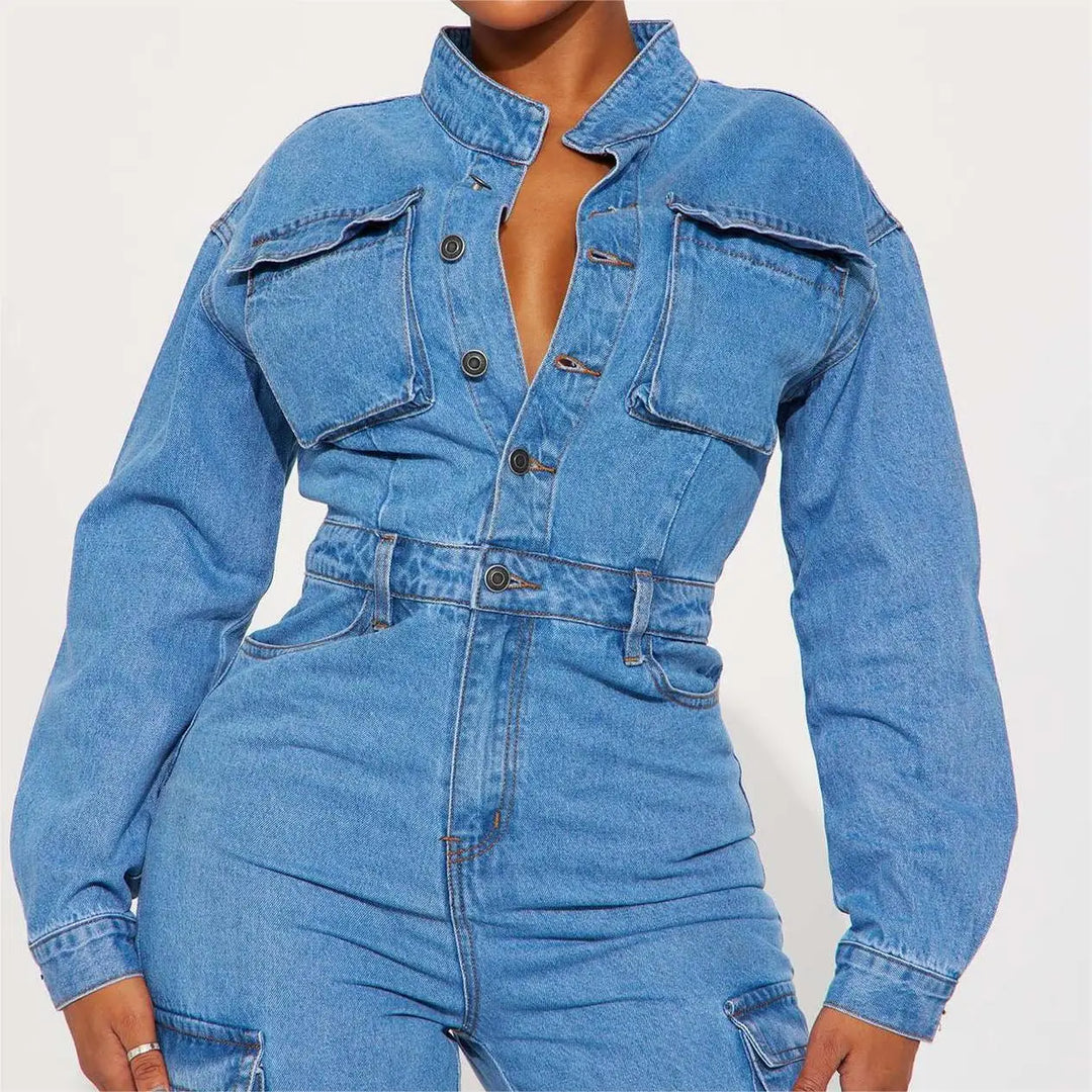 Eva | Elegant denim jumpsuit