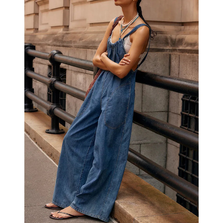 Marina | Women's Casual Denim Jumpsuit