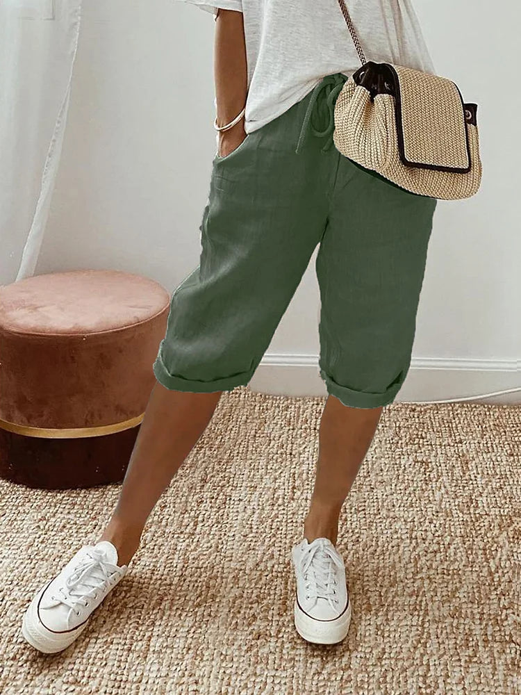 Marta | Cotton and Linen Shorts for Women