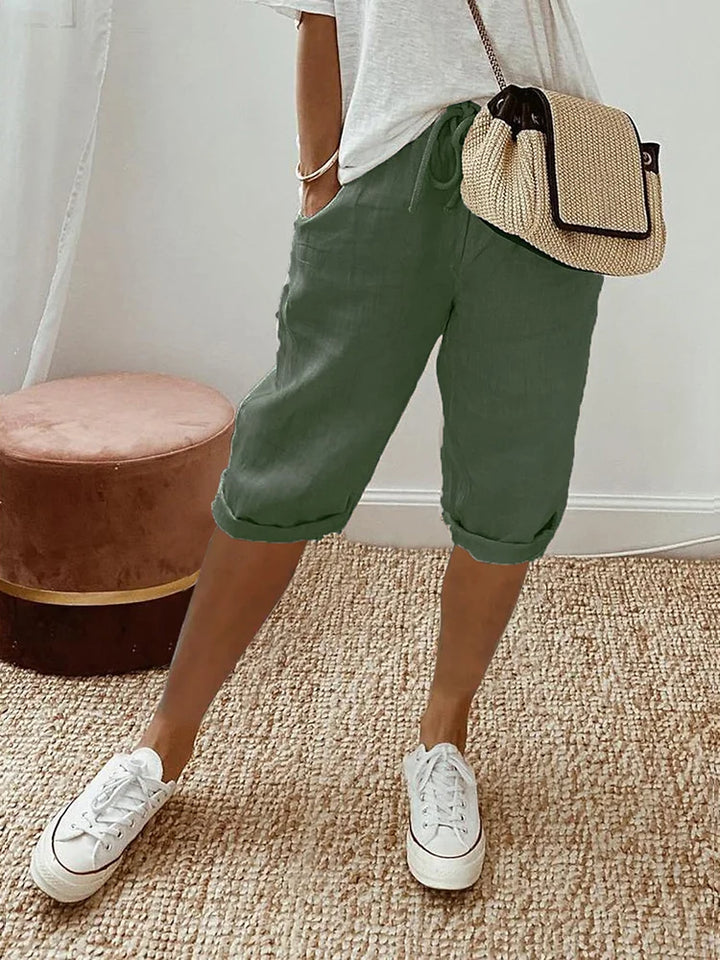 Marta | Cotton and Linen Shorts for Women