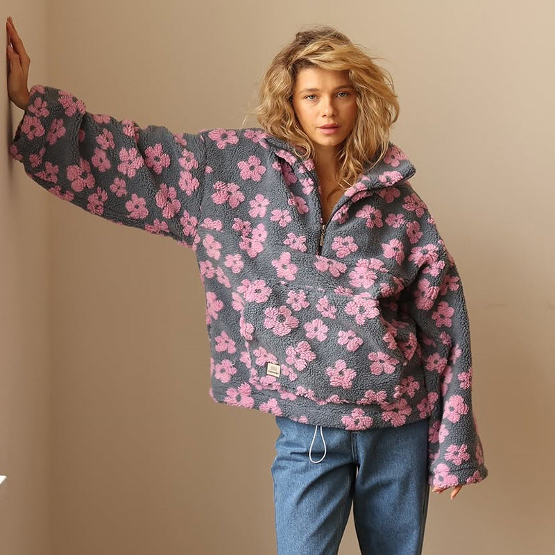 Daisy | Floral Sherpa Sweater