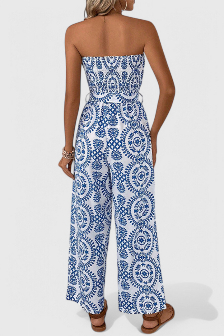 Abeni | Printed Sleeveless Jumpsuit
