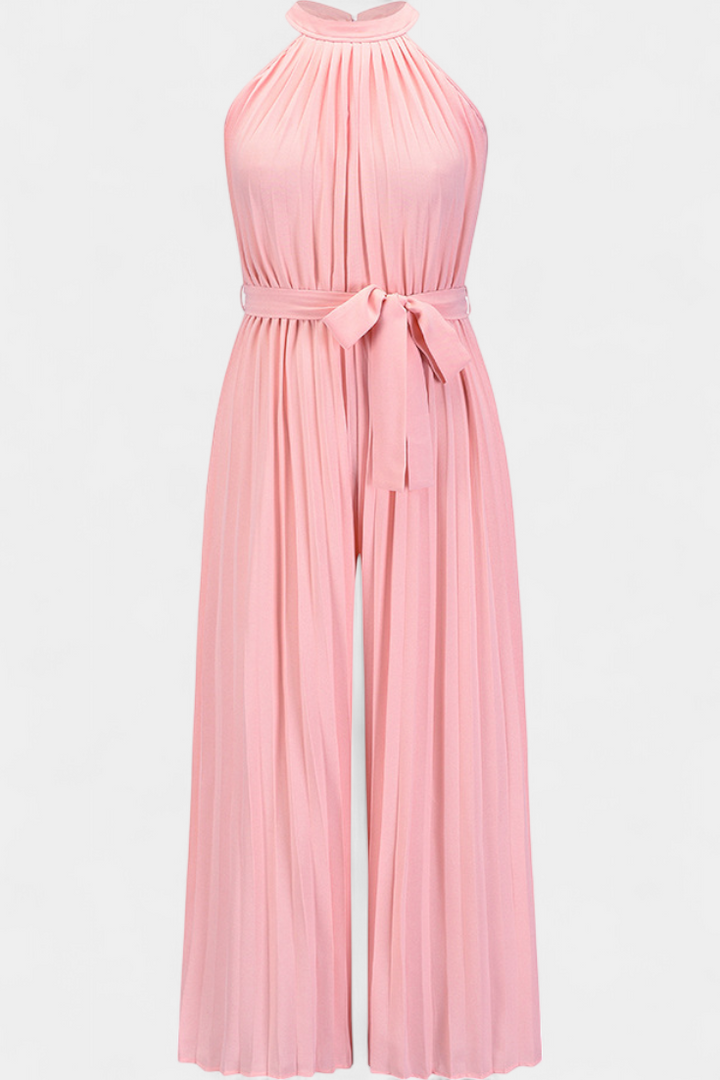 Patrizia | Mono Palazzo Pleated with Halter Neck