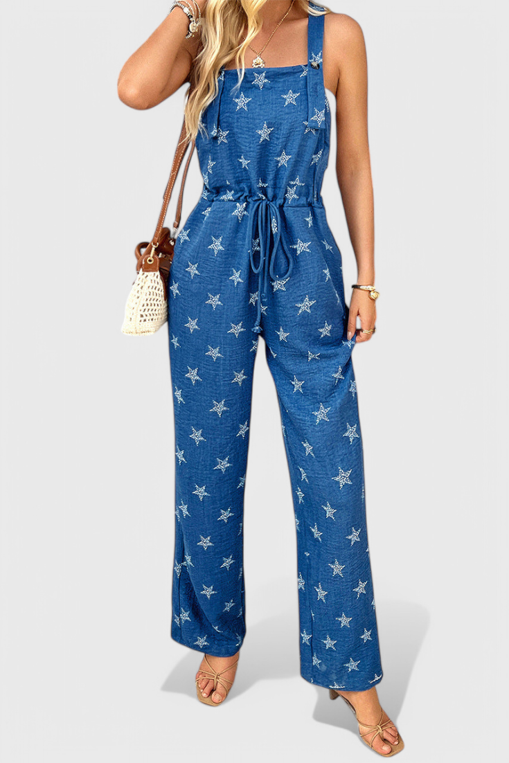Bianca | Relaxed Long Jumpsuit with Star Print