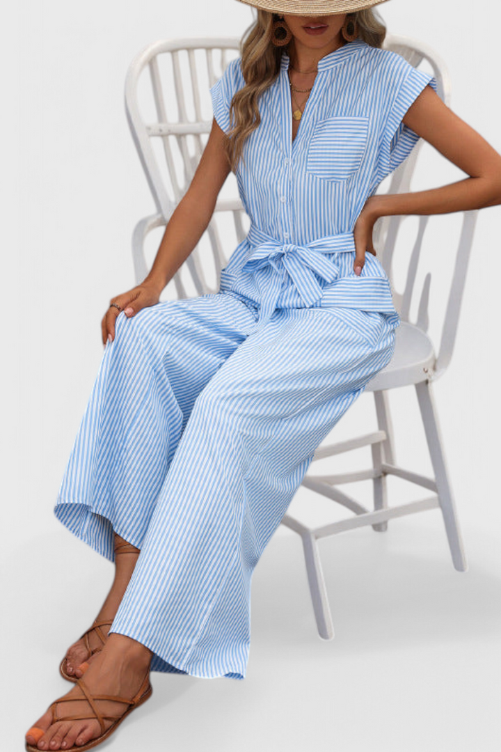 Inés | Wide-Leg Striped Jumpsuit