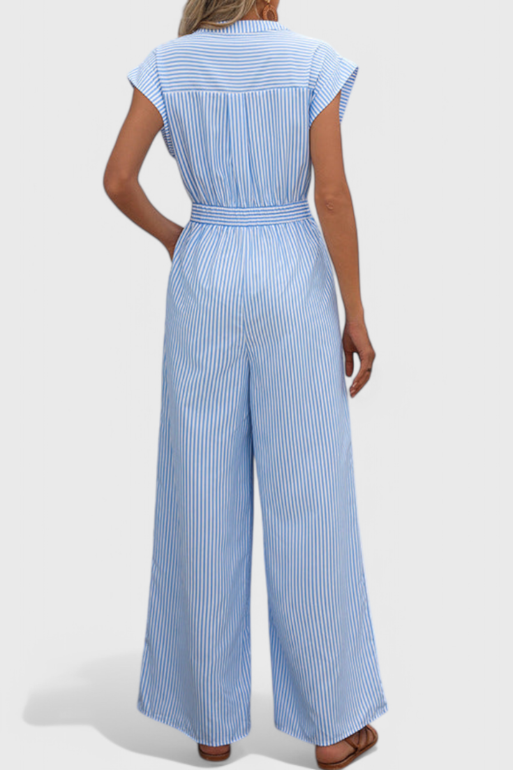 Inés | Wide-Leg Striped Jumpsuit