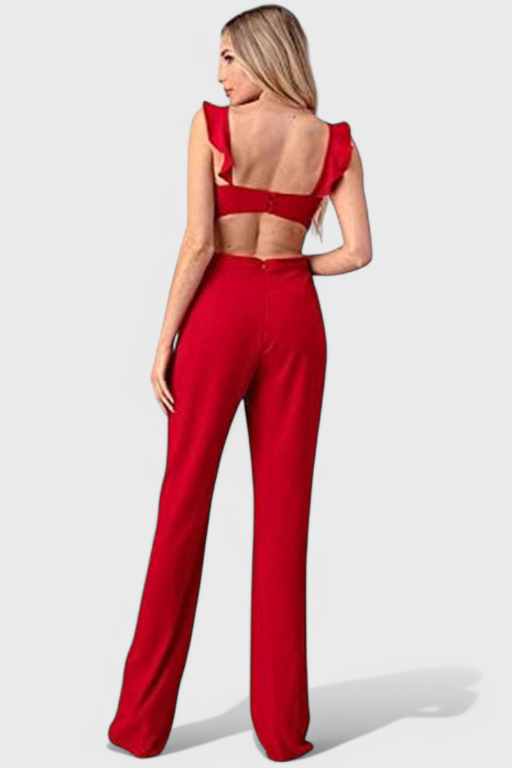 Chantal | Jumpsuit with Cut and Ruffles