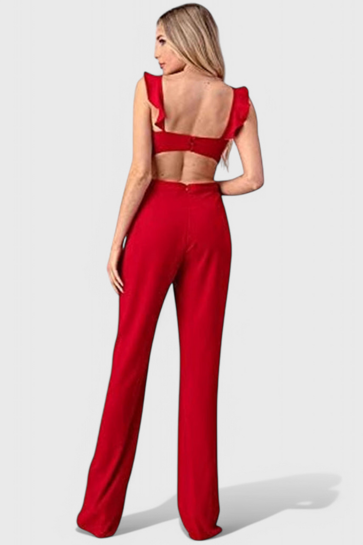 Chantal | Jumpsuit with Cut and Ruffles