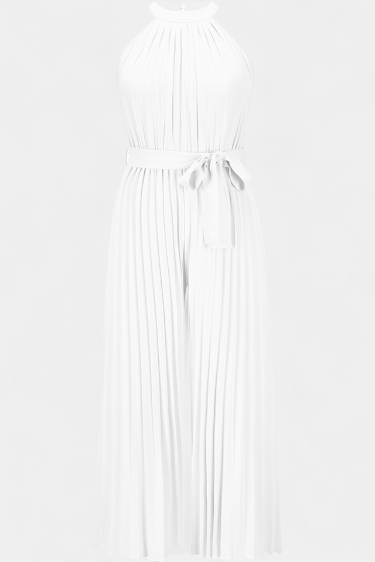 Patrizia | Mono Palazzo Pleated with Halter Neck