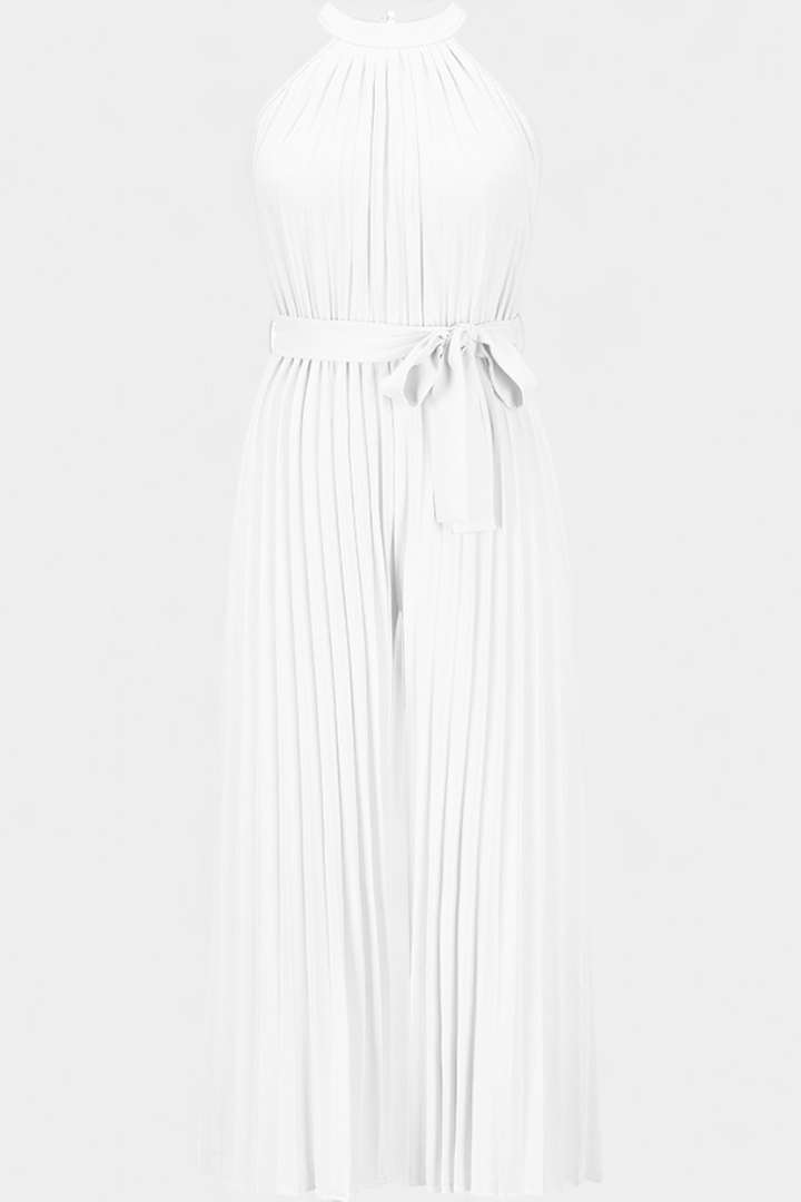 Patrizia | Mono Palazzo Pleated with Halter Neck