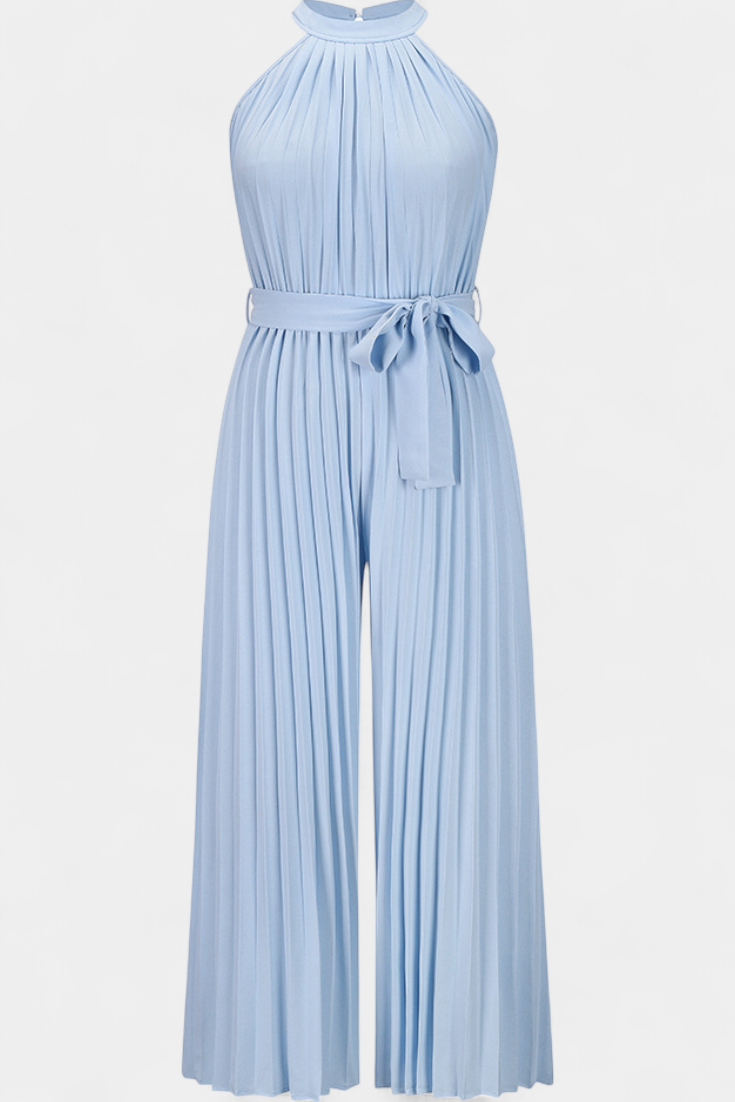 Patrizia | Mono Palazzo Pleated with Halter Neck