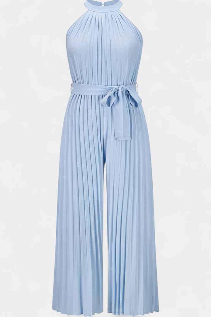 Patrizia | Mono Palazzo Pleated with Halter Neck
