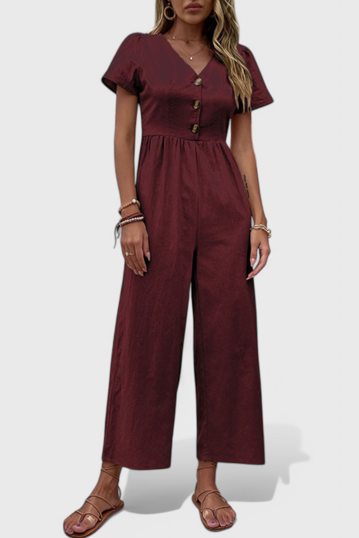Camila | Jumpsuit with Front Buttons