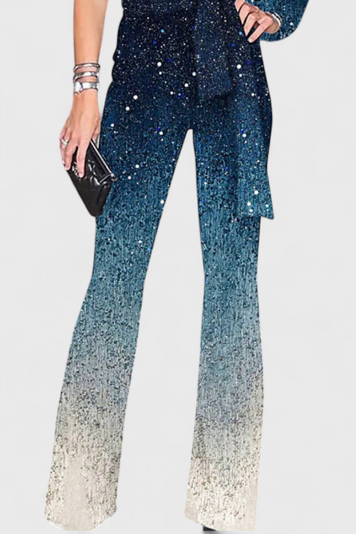 Cintia | Asymmetrical Jumpsuit with Gradient Sparkles