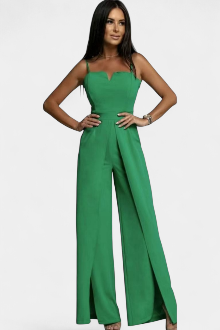 Prescillia | Jumpsuit with Spaghetti Straps and Leg Opening