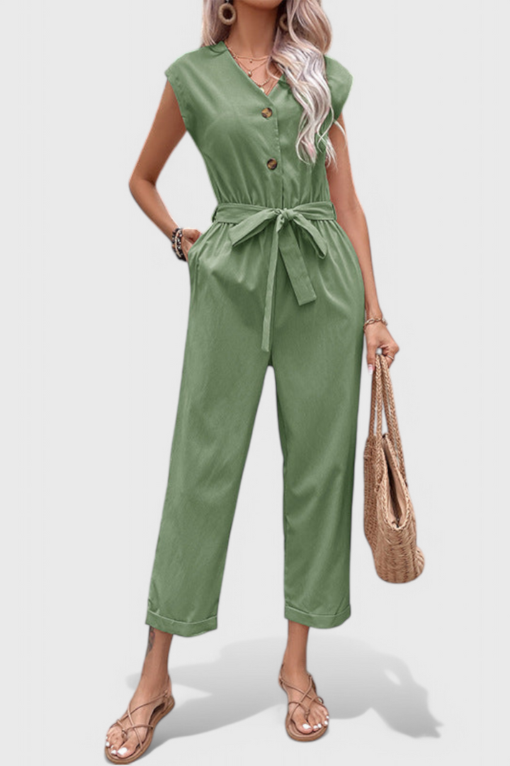 Marie | Mono Sleeveless with Buttons