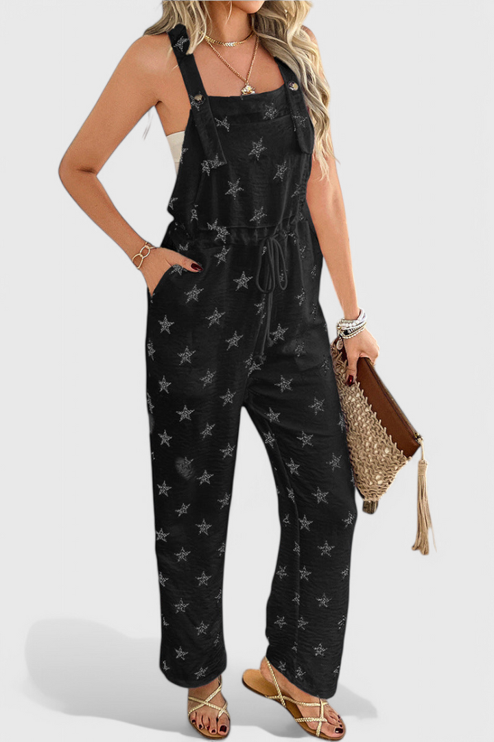 Bianca | Relaxed Long Jumpsuit with Star Print