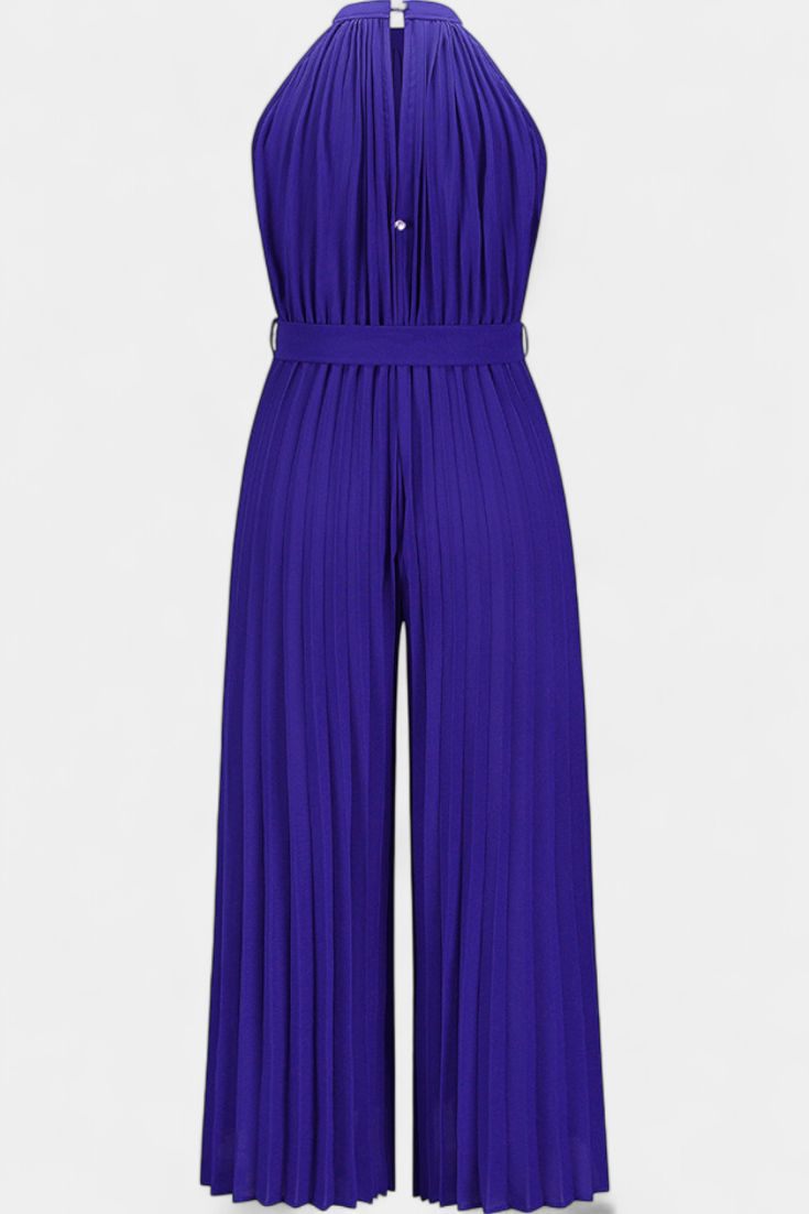 Patrizia | Mono Palazzo Pleated with Halter Neck