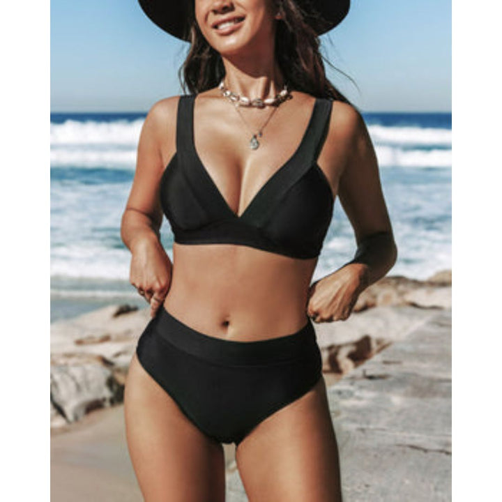 Noa | Solid High-Waisted Swimsuit