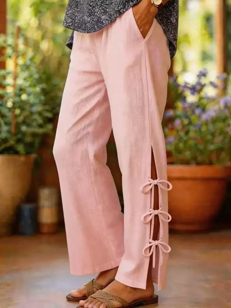Lyara | Wide Leg Pants with Side Slit