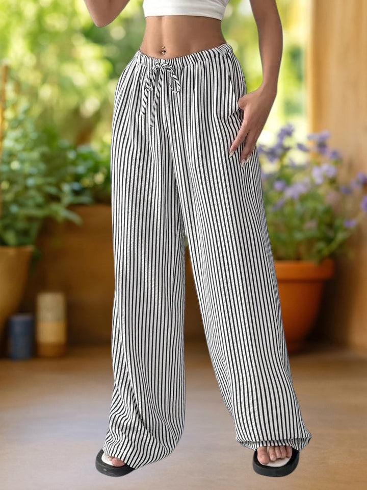 Riviera | Floor-Length Striped Pants
