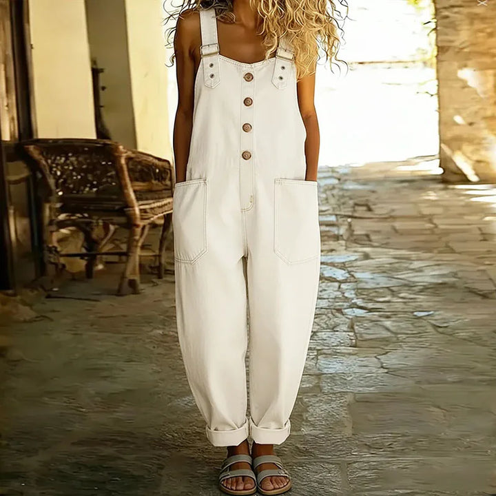 Anathi | Maïwenn | Salopette vintage in cotone morbido effetto denim