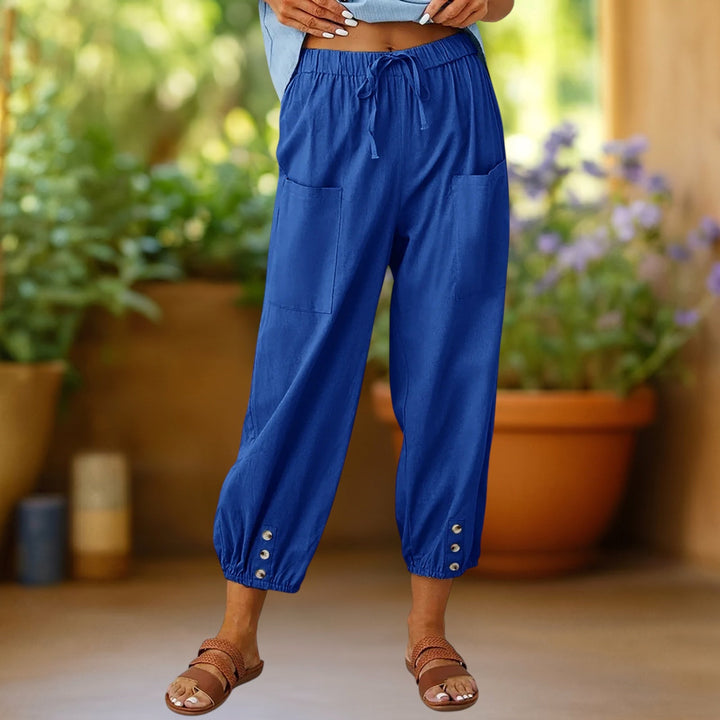Aurelia | Cropped Wide-Leg Linen Pants