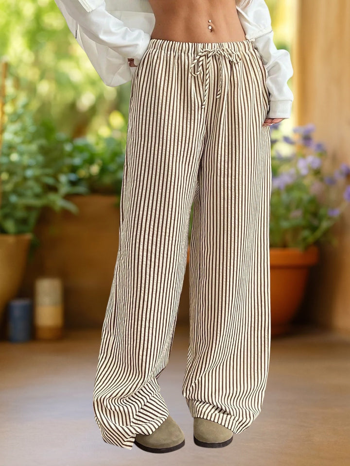 Riviera | Floor-Length Striped Pants