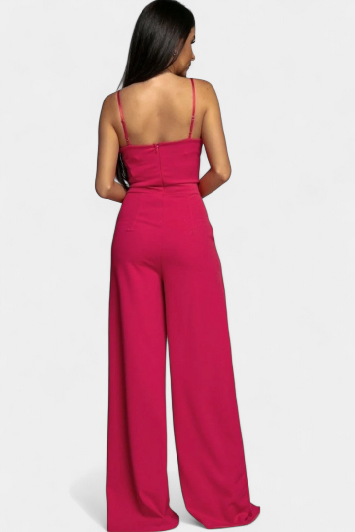 Prescillia | Jumpsuit with Spaghetti Straps and Leg Opening