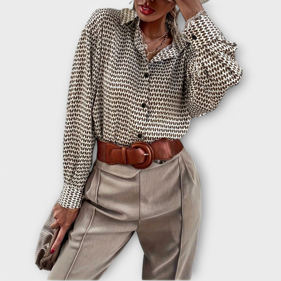 Ashley - Vintage Style Long Sleeve Blouse