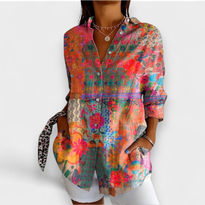Rafaela | Shirts with Romantic Pattern and Classic Buttons