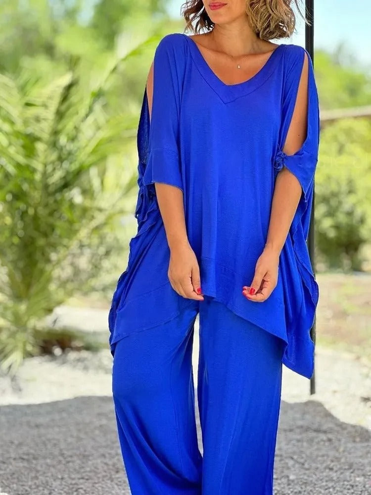 Ursula | Open Shoulder Tunic and Pants Set