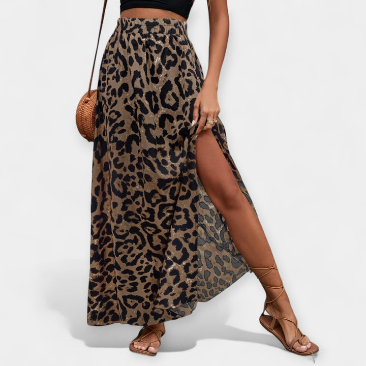 Freya | Leopard Midi Skirt