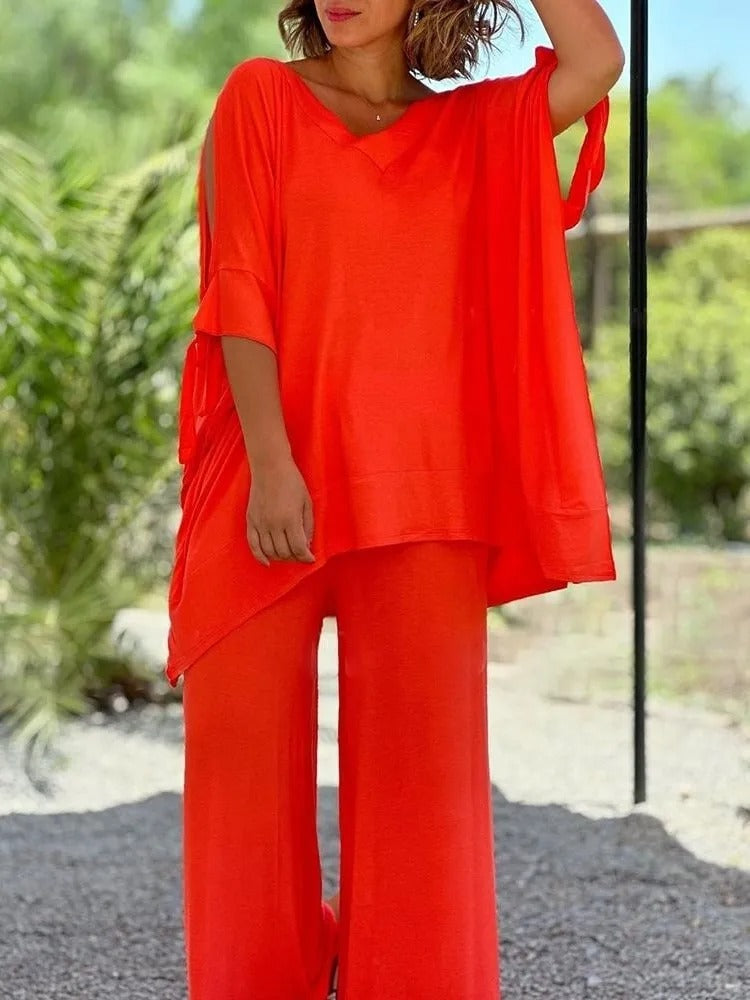 Ursula | Open Shoulder Tunic and Pants Set