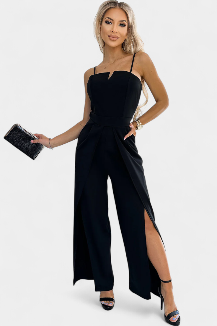 Prescillia | Jumpsuit with Spaghetti Straps and Leg Opening