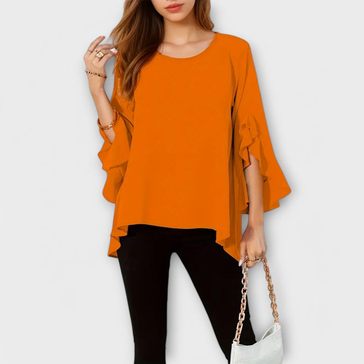 Aria - Lightweight blouse with round neckline