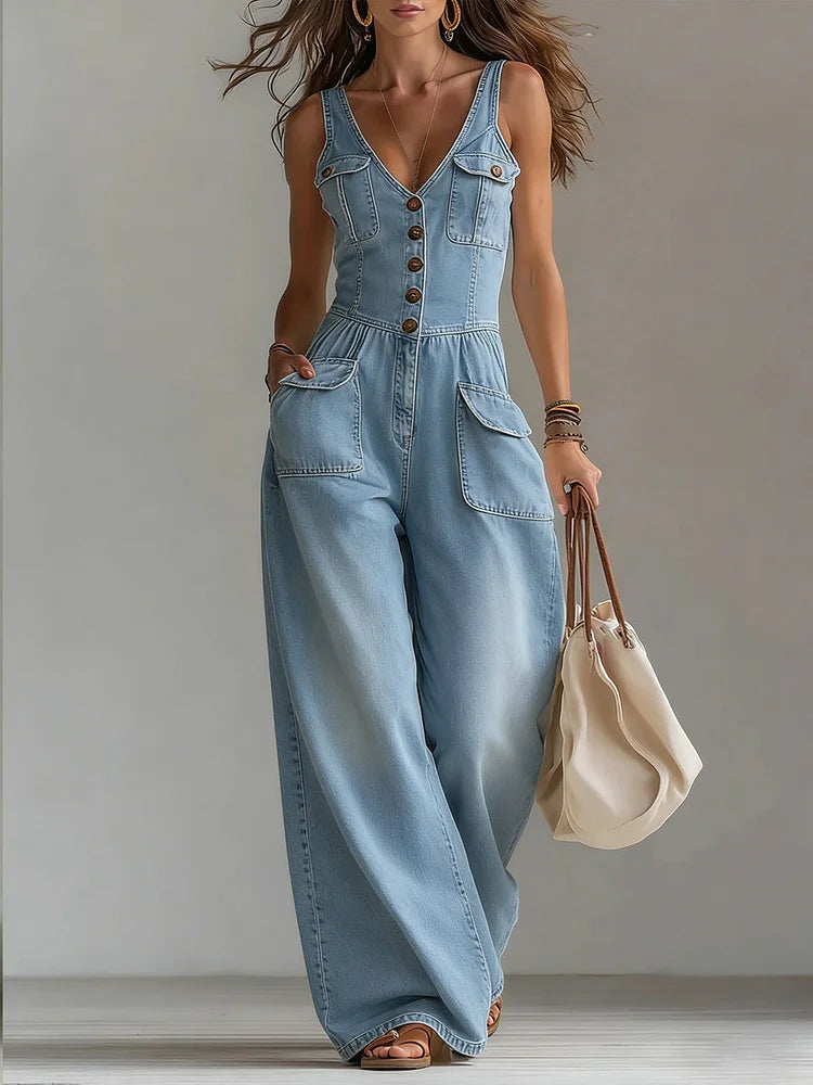 Precious | Octavie | Tuta in denim ampia