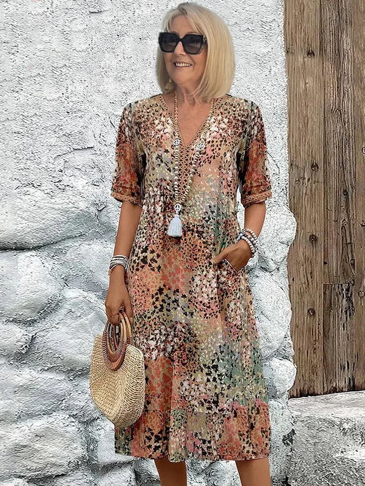 Kirsten | Vibrant Floral Wrap Midi Dress
