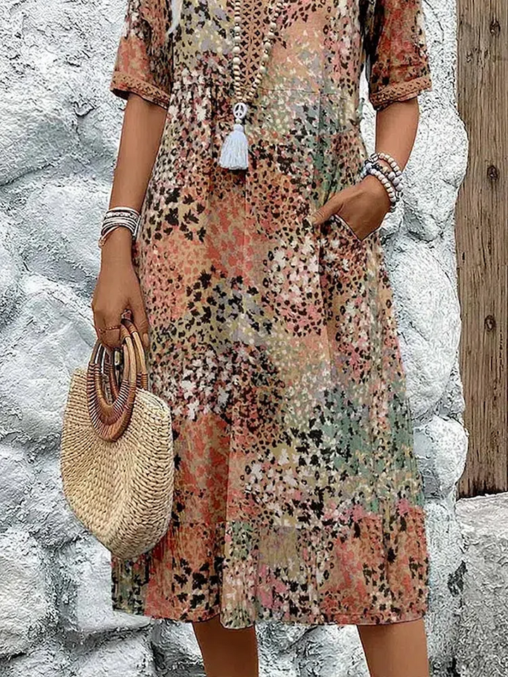 Kirsten | Vibrant Floral Wrap Midi Dress