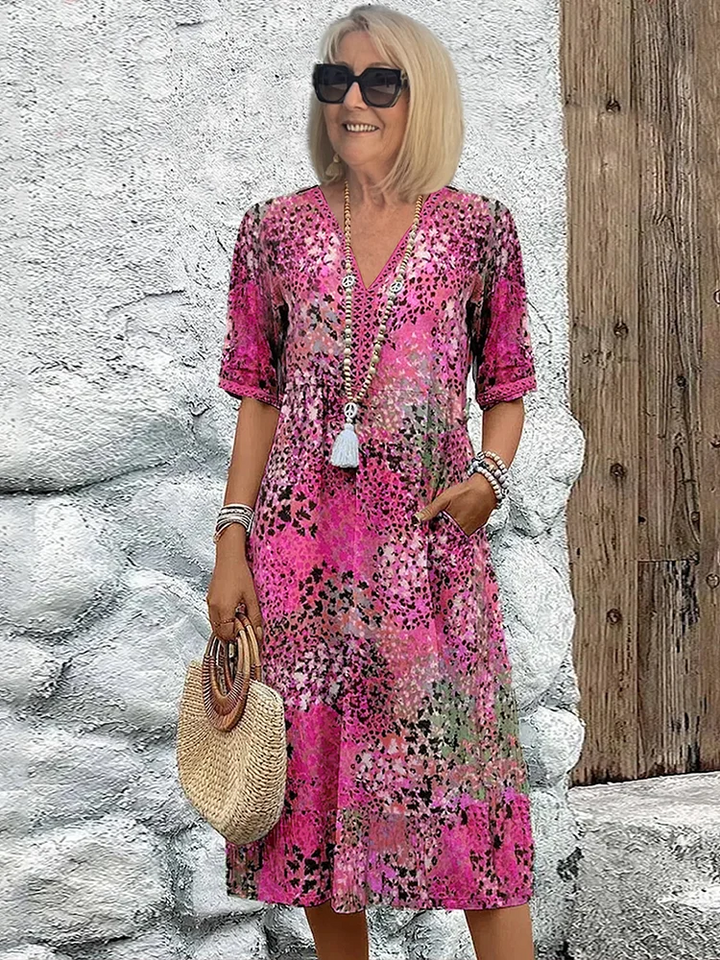 Kirsten | Vibrant Floral Wrap Midi Dress