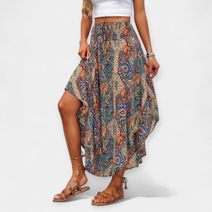 Sienna | High-Waisted Floral Midi Skirt