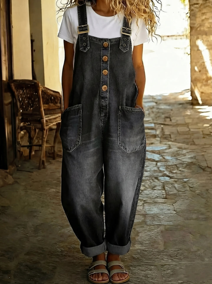 Julia | Denim Jumpsuit with Adjustable Straps
